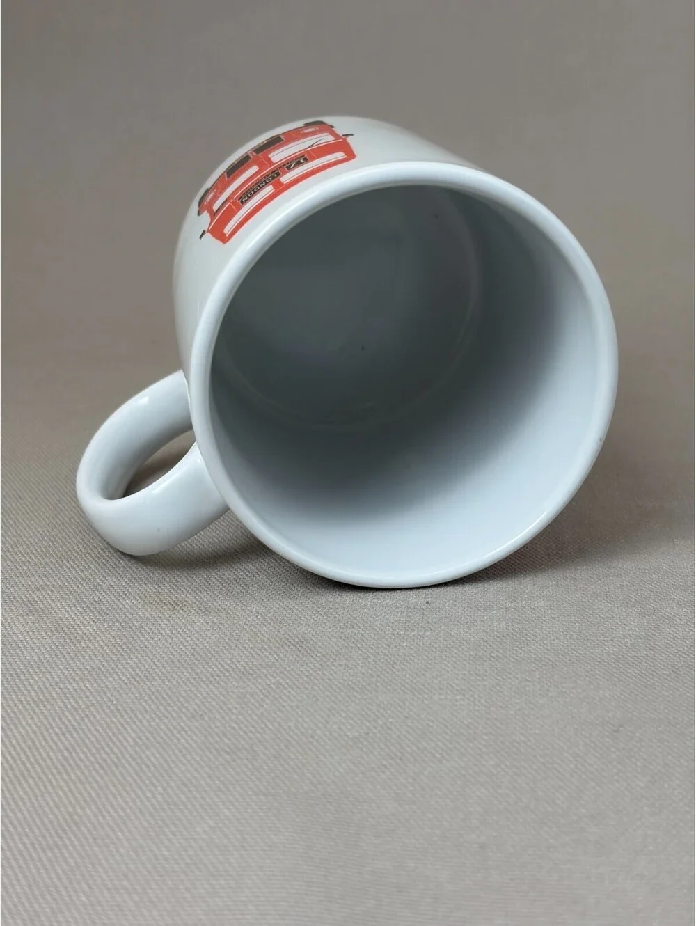 London England Red Double Decker Bus Coffee Mug UK Souvenir Route 17 Ceramic Cup